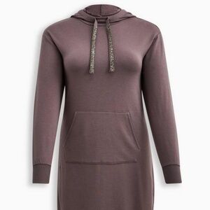 Mini Ultra Soft Fleece Hoodie Dress Tornado